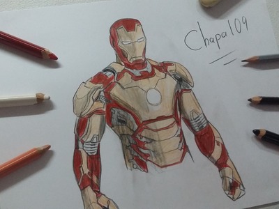 Dibujo de Iron Man (Mark 42): Iron Man 3. Drawing Iron Man (Mark42): Iron Man3