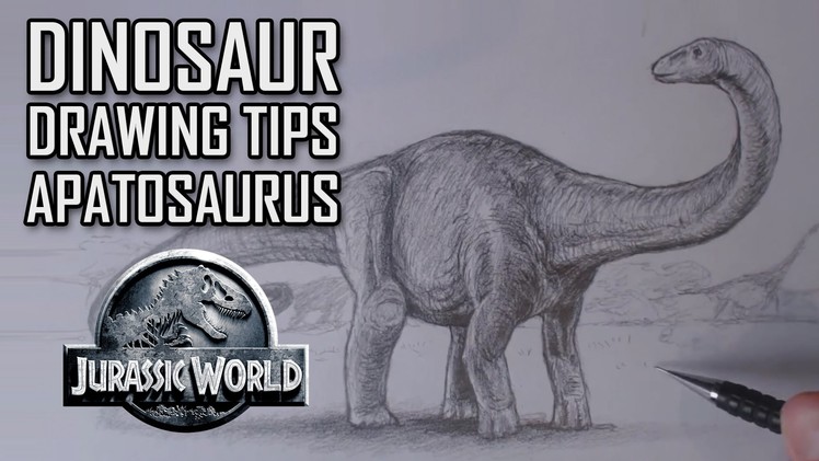 Dinosaur Drawing Tips. Featuring Apatosaurus from Jurassic World + Thankyou to my new Subscribers