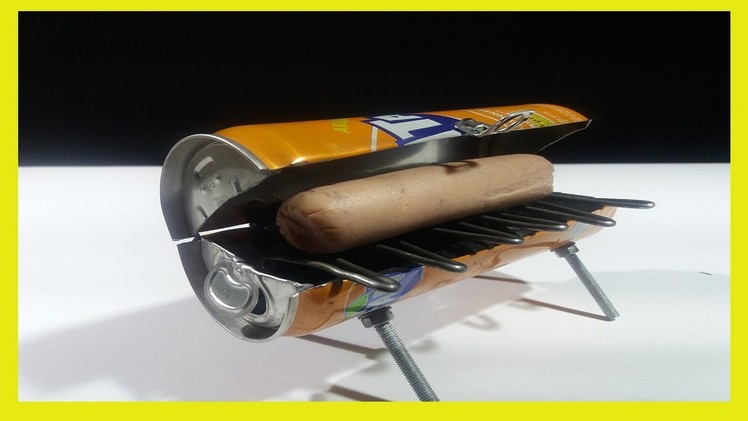 DIY Amazing Mini BBQ from Fanta Can at Home