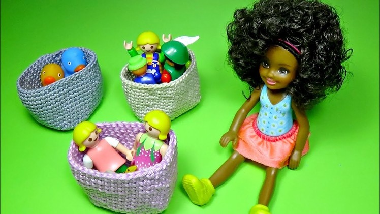 Diy baskets for Barbie │ How to crochet baskets for Barbie │ DIY For Dolls