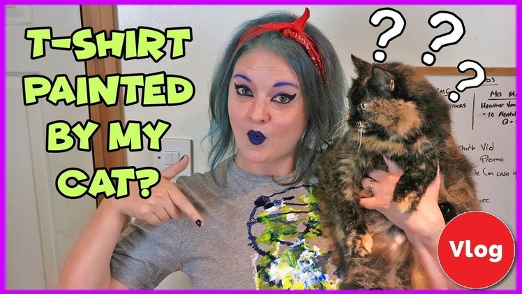 DIY Cat Painted T-shirt! Painting with your cats + Competition! Win A T-Shirt Painted by Rags!