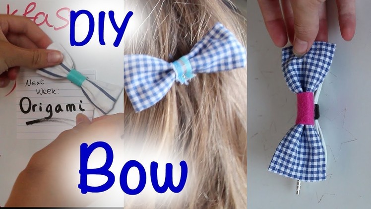 DIY | Fabric Bow | Magnet. Earphone Holder. Hairpin
