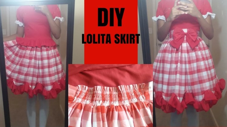 DIY Lolita Skirt [ Read description ] | Half Elastic Waistband and Bow