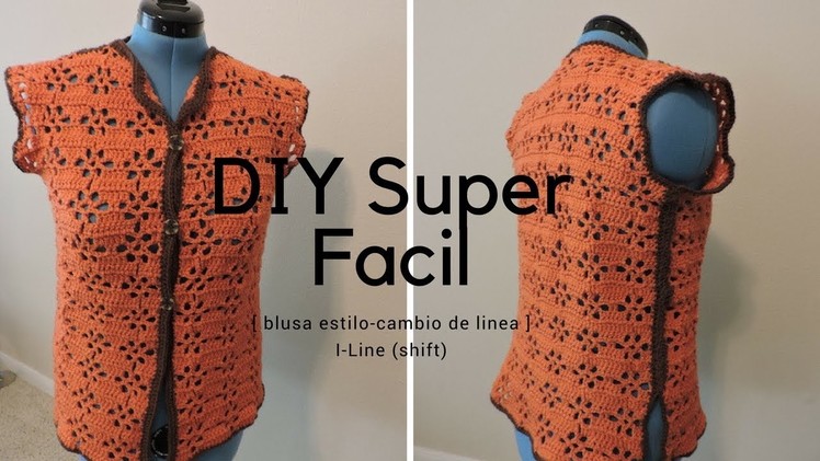 DIY Super Facil Blusa estilo cambio de linea  I line shift