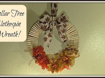 Dollar Tree Clothespin Wreath | Fall Home Decor