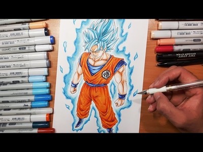 Drawing Goku Super Saiyan Blue - Full Body!