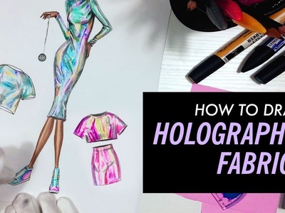 DRAWING HOLOGRAPHIC FABRICS | Fashion Drawing