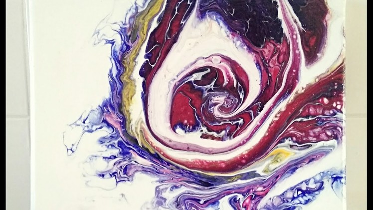 Fluid-Art: "Open cup" with alcohol technique.  and how to never give up on a painting.