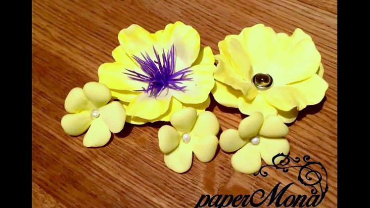 Foamiran flowers tutorial. kwiaty z foamiranu