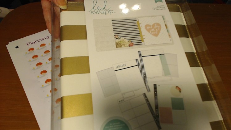 Gold and White Stripe Heidi Swapp Planner Unboxing