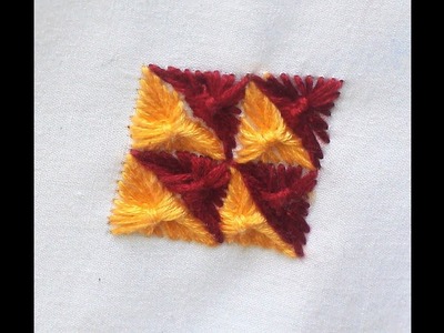 Hand Embroidery: Cross Stitch Needlepoint. Perfect for table cloth or cusion cover.