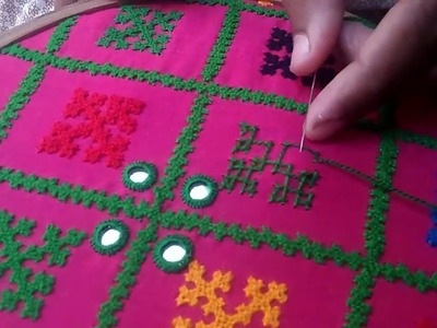 Hand Embroidery: Sindhi Design.Sindhi Stitch Part-1
