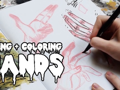 How i ink + color hands