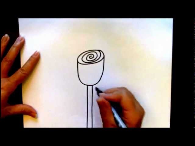 How to Draw a Rose Bud Simple Beginner Rosebud Drawing Tutorial