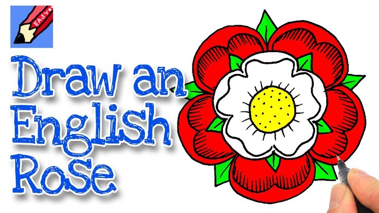 How to Draw An English Rose Real Easy