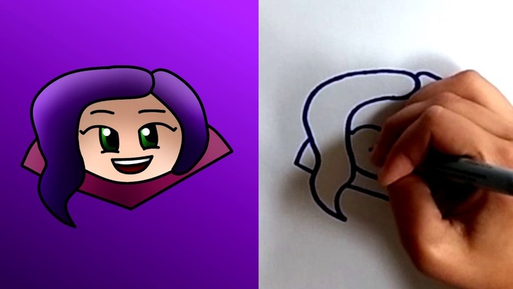 How to Draw Emoji Mal from Descendants - Easy Cute Step by Step Drawing