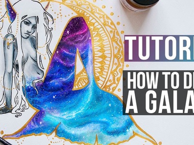 HOW TO DRAW GALAXY with coloured Pencils