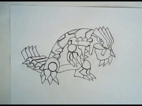 How to draw groudon from gen3 pokemon (tough character to draw)