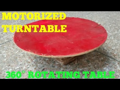 HOW TO MAKE A SMALL TURNTABLE , 360 ° ROTATING TABLE