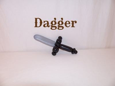 How to make a twisted balloon dagger by Stretch the Balloon Dude