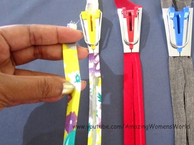 How to Make Single FOLD & Double Fold bias Tape | DIY Ideas | With Bias Tape Maker. With out
