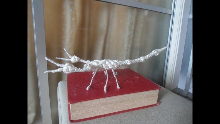 How to make white scorpion from polyester rope หาแมงป่องเผือก