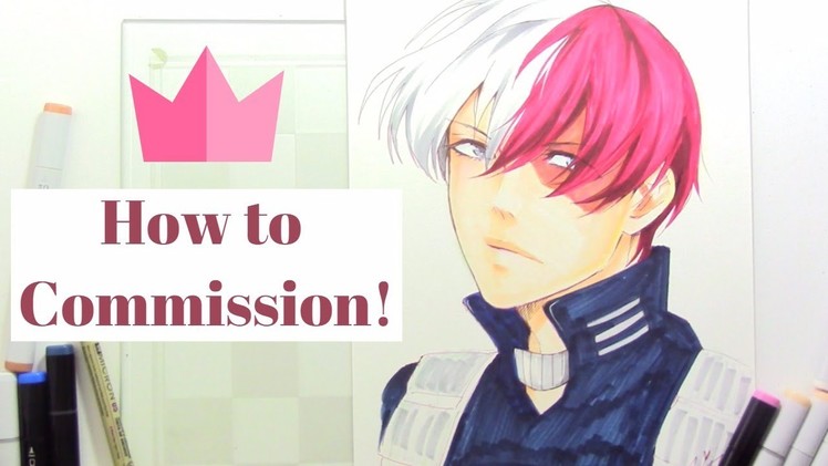 How to start Commissions! + Drawing Shouto Todoroki!