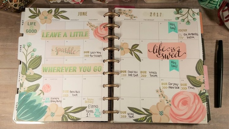 June Monthly Plan With Me! | NO STICKERS NO WASHI! | The Happy Planner