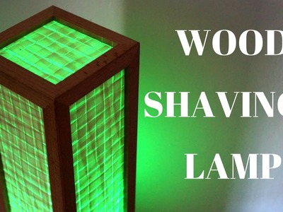 LED desk lamp made from wood shavings