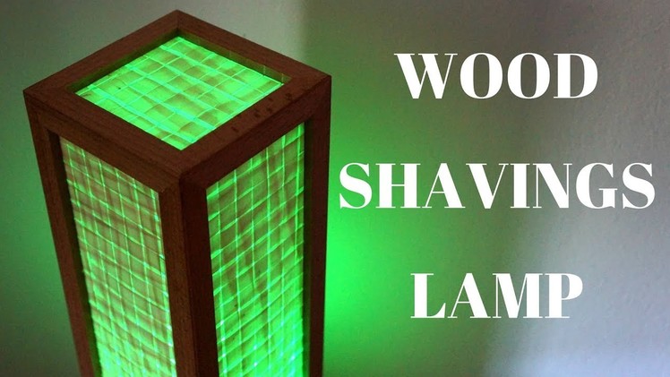 LED desk lamp made from wood shavings