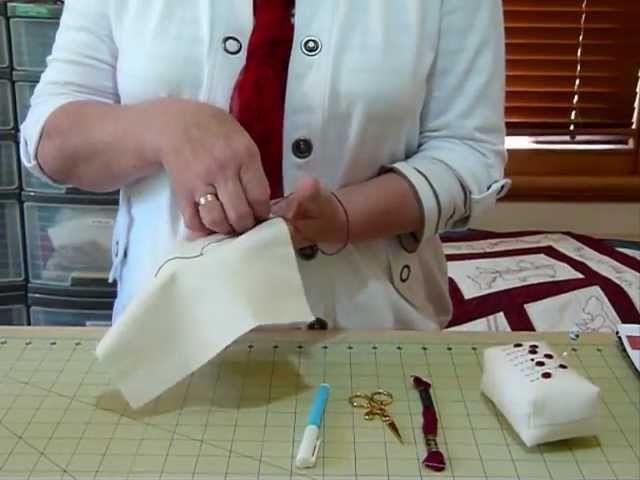 Let's Get Started on Redwork Stitchery 4 - Stem Stitch - Quilting Tips & Techniques 040