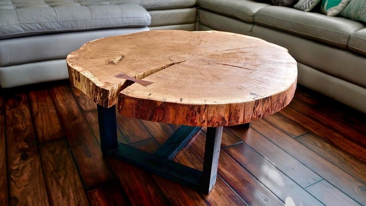 Live Edge Coffee Table, How To Flatten A Live Edge Slab - Woodworking