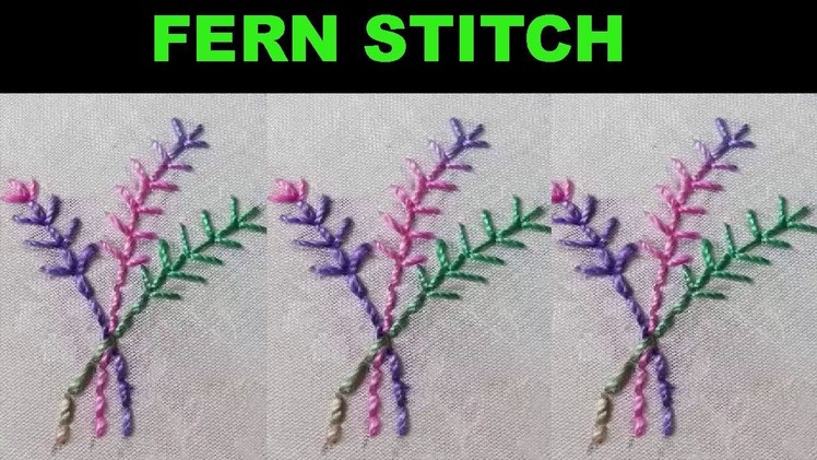 Lucknowi Embroidery Stitch.Fern Stitch.Embroidery Work.Disha Handwork Gallery#5