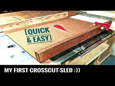 Making a crosscut sled for a table saw. easy way for perfect cuts