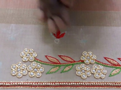 Making of PEARL and thread work maggam work