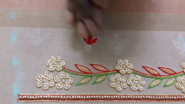 Making of PEARL and thread work maggam work