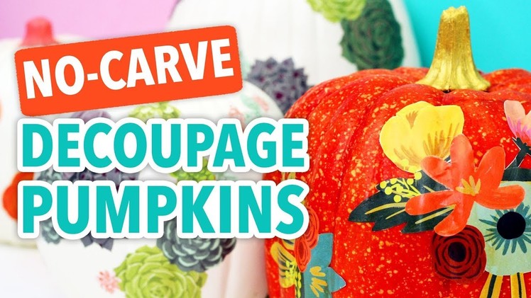 No-Carve Decoupage Pumpkins - HGTV Handmade