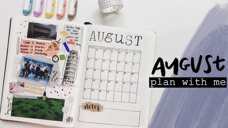 Plan with me | august 2017 bullet journal setup