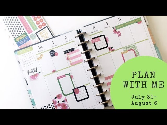 Plan With Me- July 31- August 6- Classic Happy Planner
