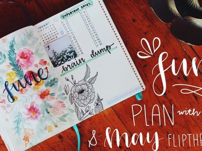 PLAN WITH ME | June 2017 Bullet Journal + May Flip Through