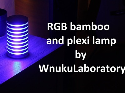 Plexi.wooden RGB led lamp making on homemade CNC router. Lampa ledowa RGB