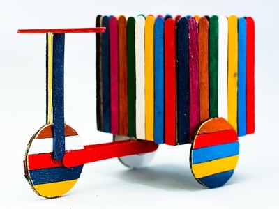 Popsicle Stick Cycle Basket