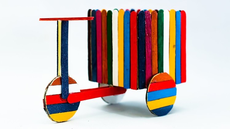 Popsicle Stick Cycle Basket