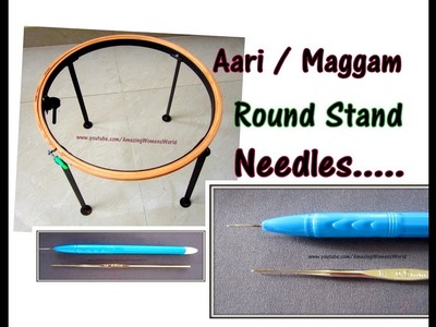 Portable Aari. Maggam  Round Stand UNBOXING. Needles