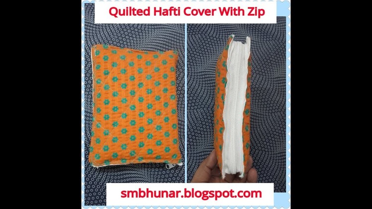 Quilted Hafti(book) Cover With Zip