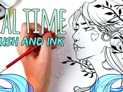 Real Time Brush and Ink ♦ Art Chat Q&A ♦ Deer Girl