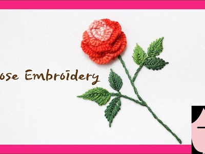 Rose embroidery with cast on stitch 장미 캐스트온 스티치 프랑스자수