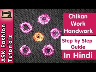 Simple Chikan Embroidery Work | Handwork | in Hindi