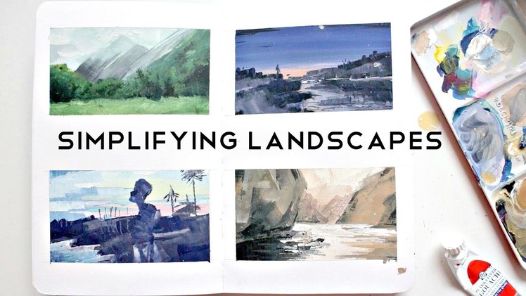 Simplifying Landscapes · Gouache Speed-Painting Process · semiskimmedmin ad