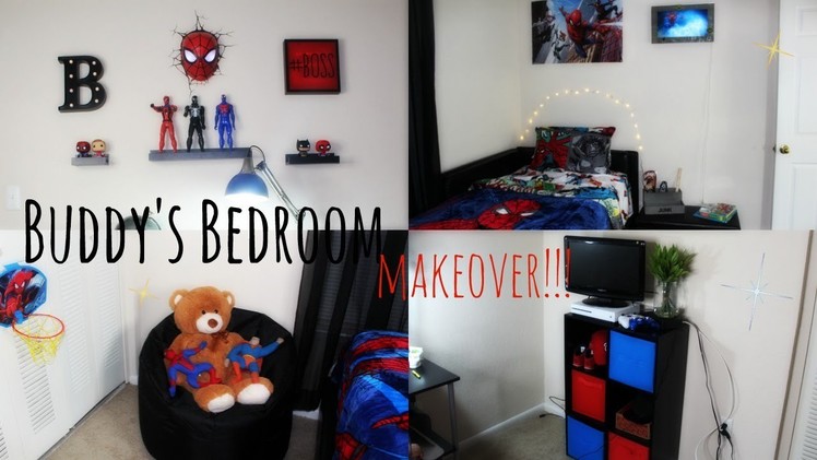 ???? Spider-Man Bedroom Makeover!!!! | kids bedroom makeover pt 1|Jaz shegtdasnap